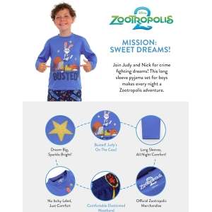 1766966884 disney pyjama garcon zootopie ensembles de pyjama garcon judy hopps pyjamas coton manche longue