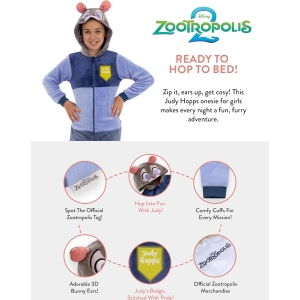 1767050787 disney grenouillere enfant avec oreilles 3d pyjama combinaison enfant zootopie surpyjama fille judy hopps