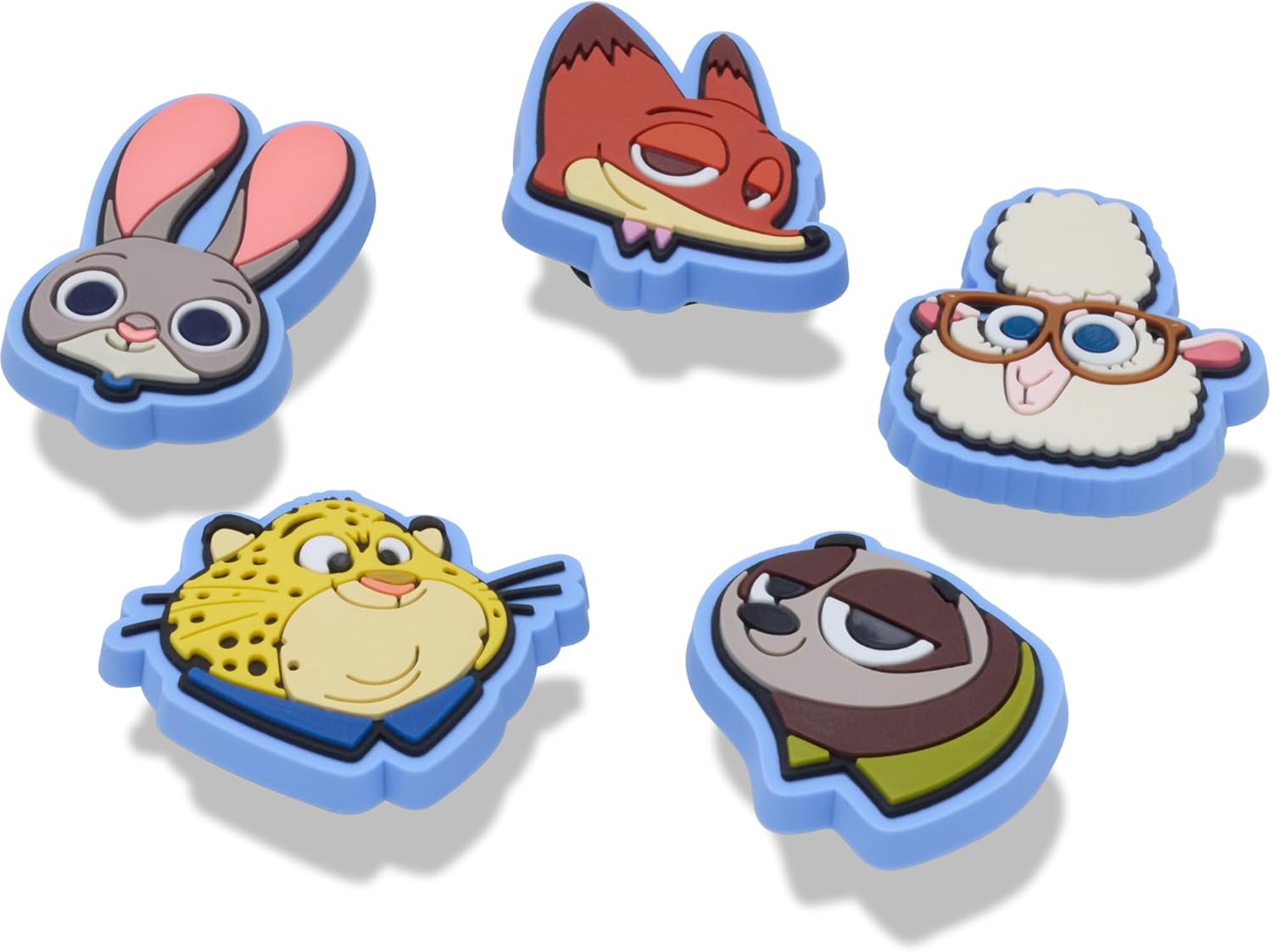 Crocs zootopie lot de 5 breloques unisexes pour chaussures multicolore taille unique multicolore taille unique