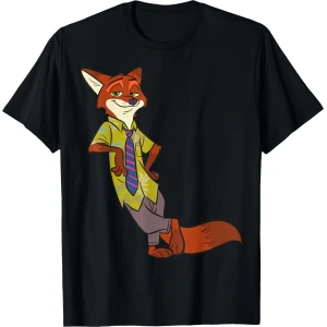 Disney Zootopie Cool Fox Nick Wilde Leaning T-Shirt