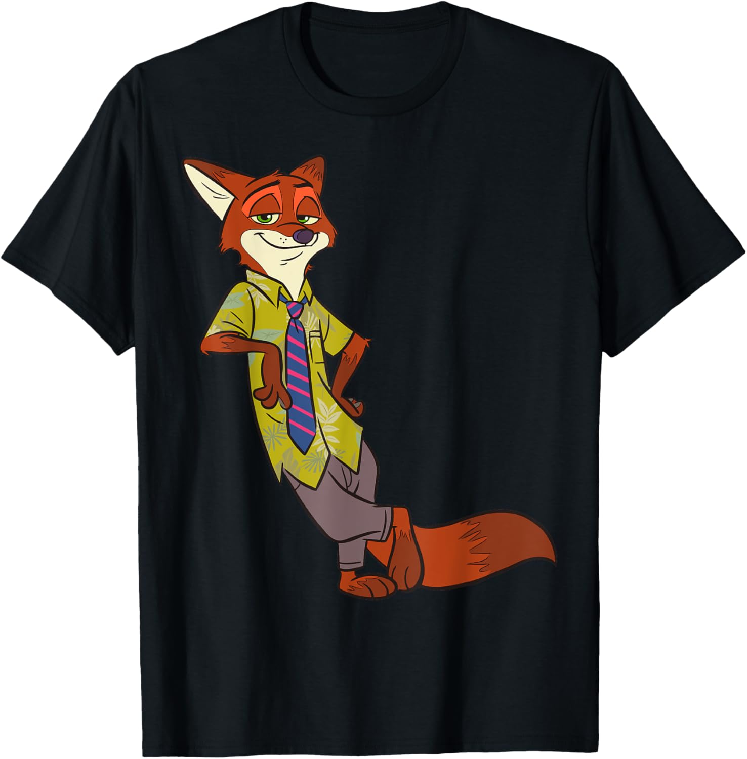 Disney Zootopie Cool Fox Nick Wilde Leaning T-Shirt