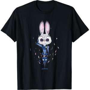 Disney Zootropolis Officer Judy Hopps Geometric Salute T-Shirt