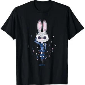 Disney Zootropolis Officer Judy Hopps Geometric Salute T-Shirt