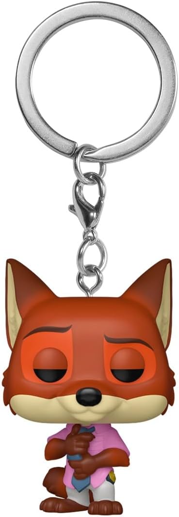 Funko Pop! Keychain: Zootopie 2- Nick Wilde - Mini-Figurine en Vinyle à Collectionner Porte-clés Fantaisie - Cadeau de Noël - Idée de Cadeau