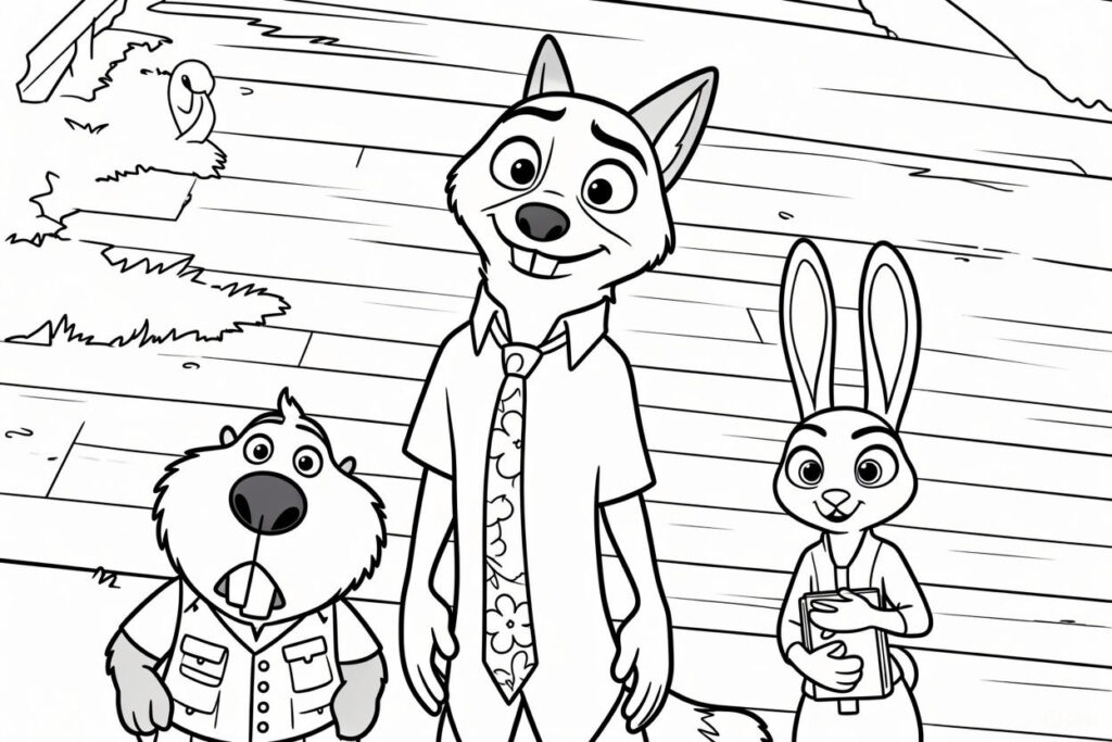 coloriage zootopie 2