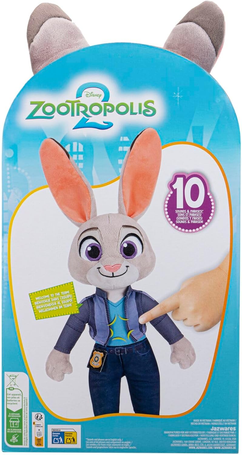 1768437400 zootopie 2 judy hopps peluche interactive zootopie 2 de disney de 35 cm plus de 10 sons et phrases jouets en peluc