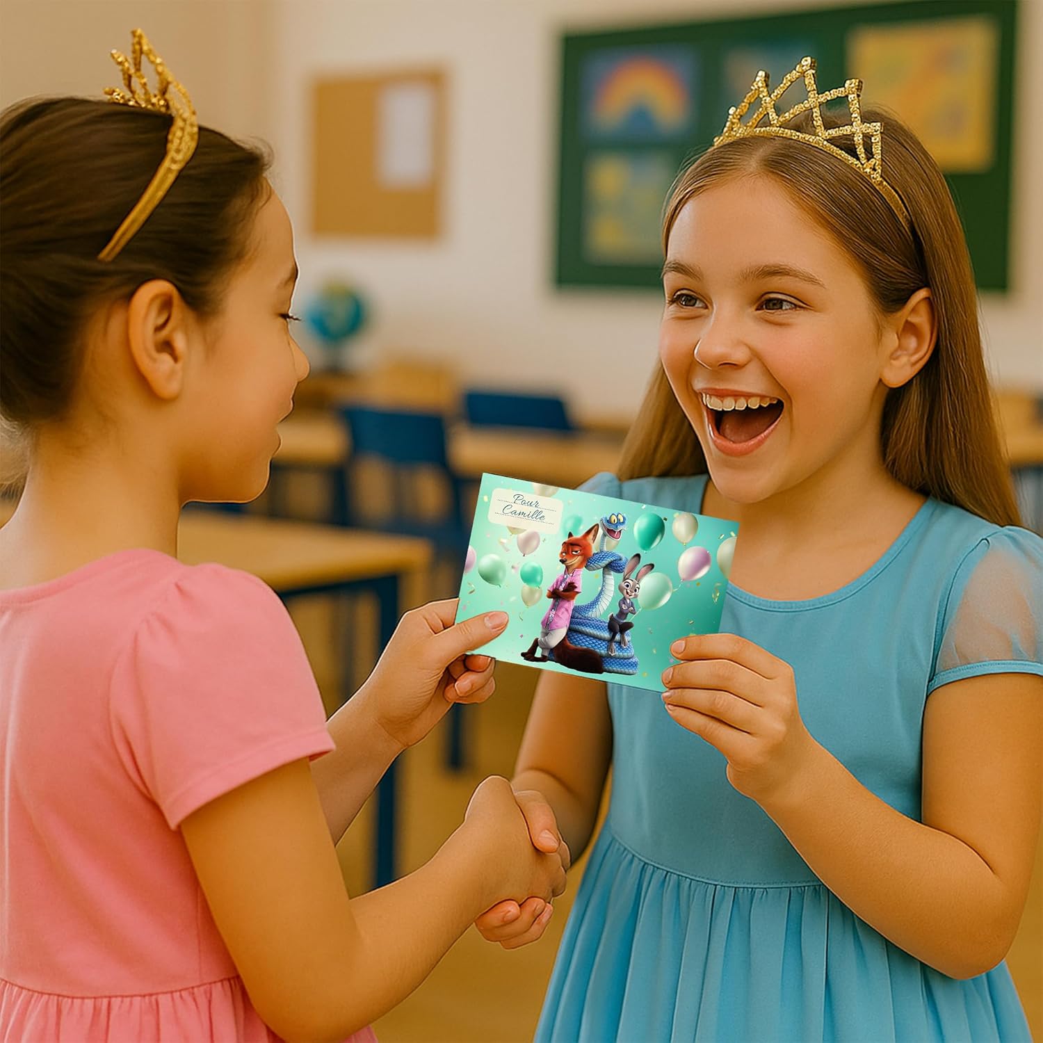 1768470790 glowiibo lot de 12 cartes invitation anniversaire zootopie et animaux avec enveloppes assorties ideal enfant fille