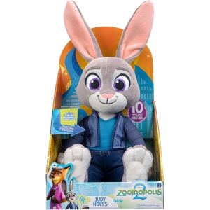 Zootopie 2 Judy Hopps, Peluche Interactive Zootopie 2 de Disney de 35 cm - Plus de 10 Sons et Phrases - Jouets en Peluche pour Enfants et Tout-Petits - Convient aux Enfants de Plus de 3 Ans