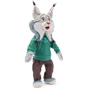 Peluche Pawbert Lynxley Zootopie 2 - Lynx des Bois avec Pull Zigzag - Disney Store 45cm