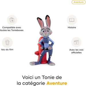 Tonies figurine zootopie personnage audio pour conteuse toniebox 2 4 ans et plus boite a histoires vendue separement