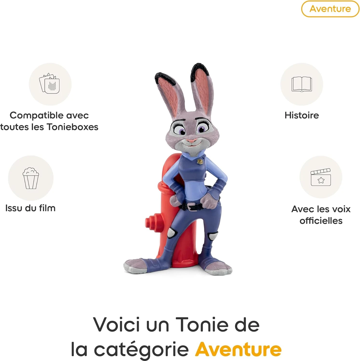 Tonies figurine zootopie personnage audio pour conteuse toniebox 2 4 ans et plus boite a histoires vendue separement