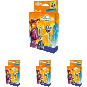 Lot de 4 Blisters Pochettes Autocollants Zootopie 2 - Judy Hopps et Nick Wilde