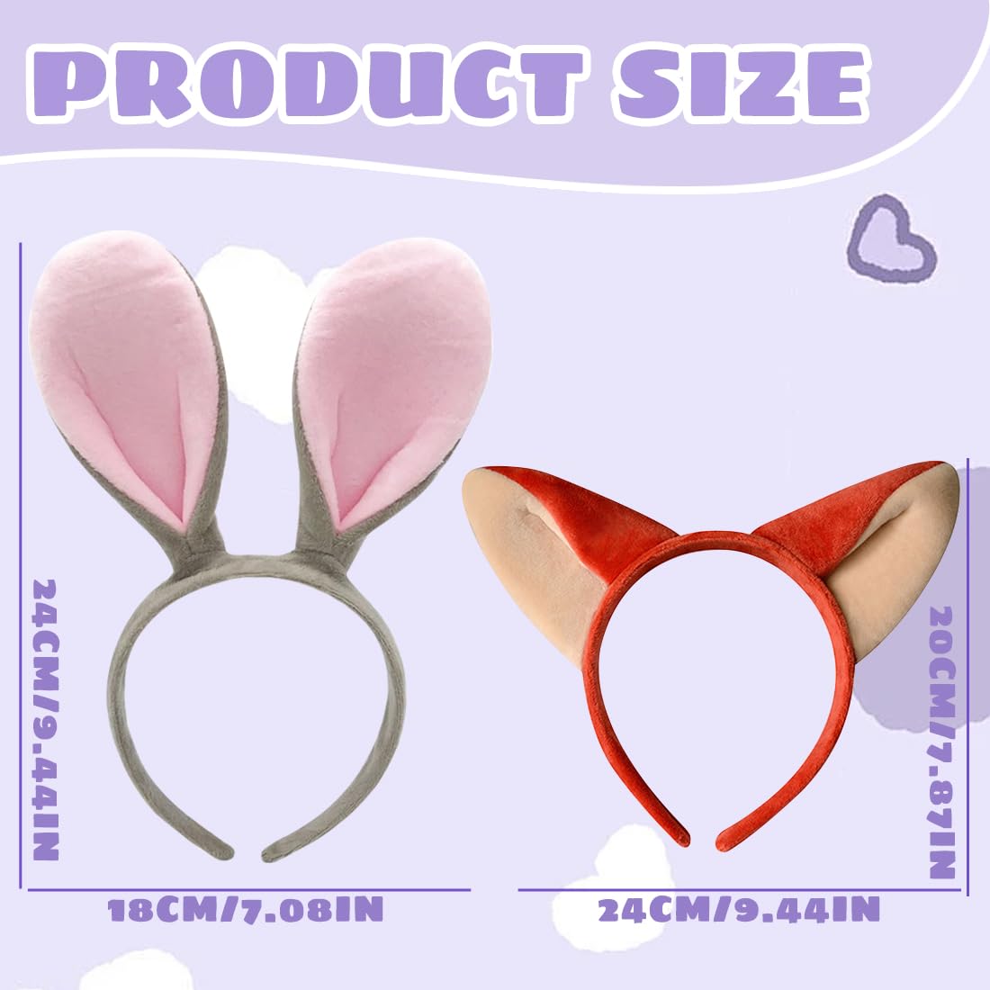 Bandeau Oreilles Lapin et Renard Zootopie - Déguisement Enfant – Image 2