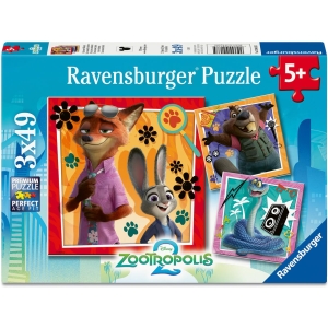 Puzzle Zootopie 2 Lot de 3 Puzzles 49 Pièces - Ravensburger