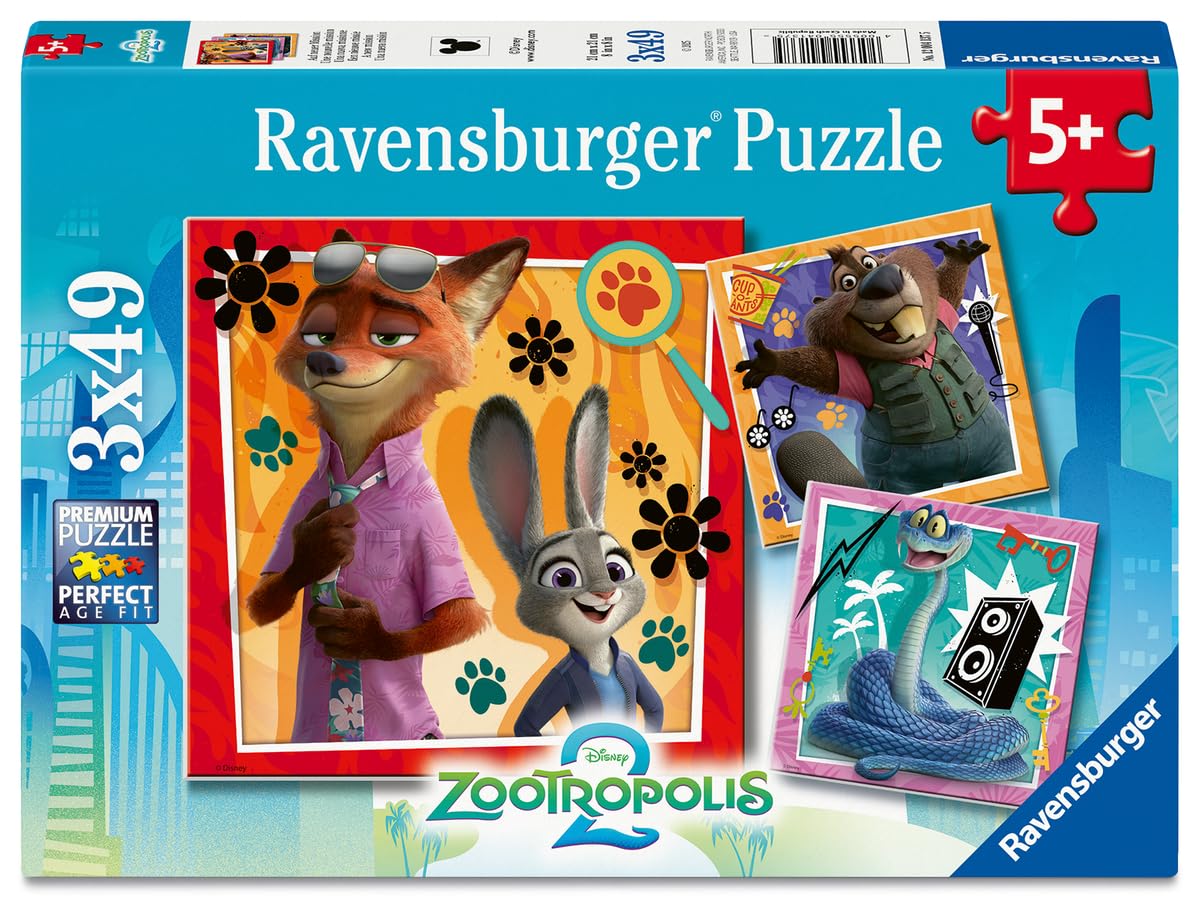 Puzzle Zootopie 2 Lot de 3 Puzzles 49 Pièces - Ravensburger