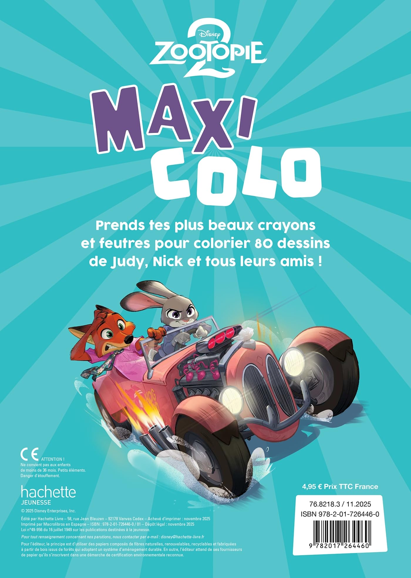 Livre Coloriage Zootopie 2 - Maxi Colo Disney – Image 3