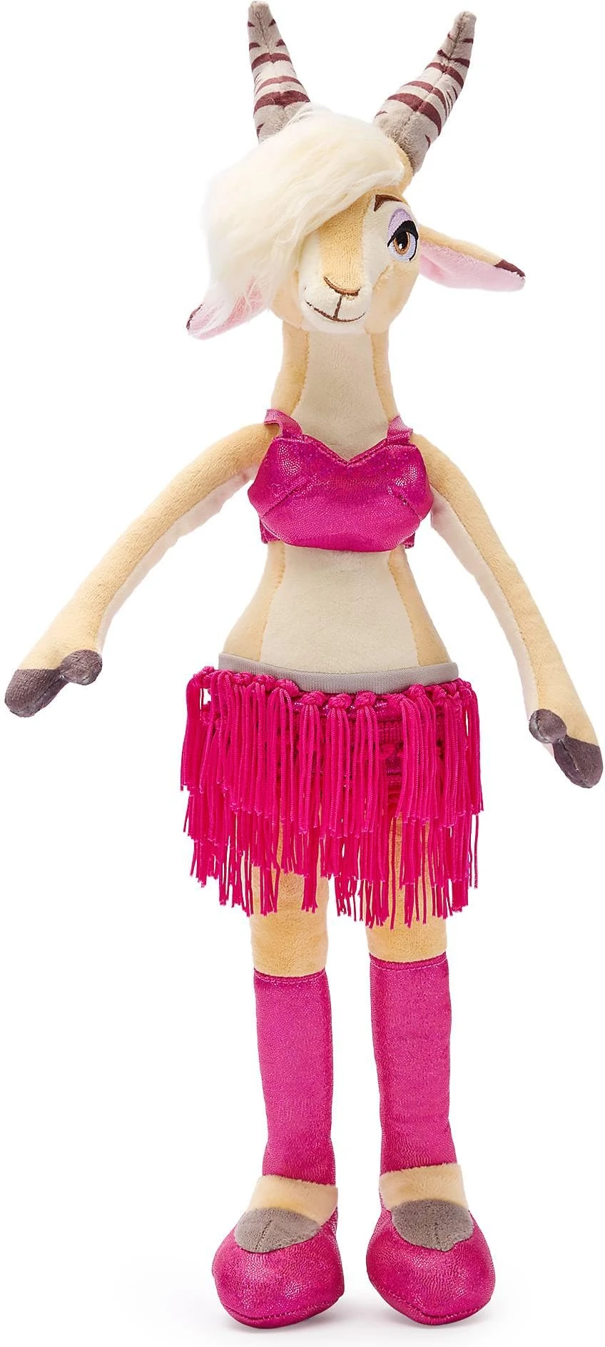 Peluche Gazelle Zootopie 20 cm - Tenue Rose Franges