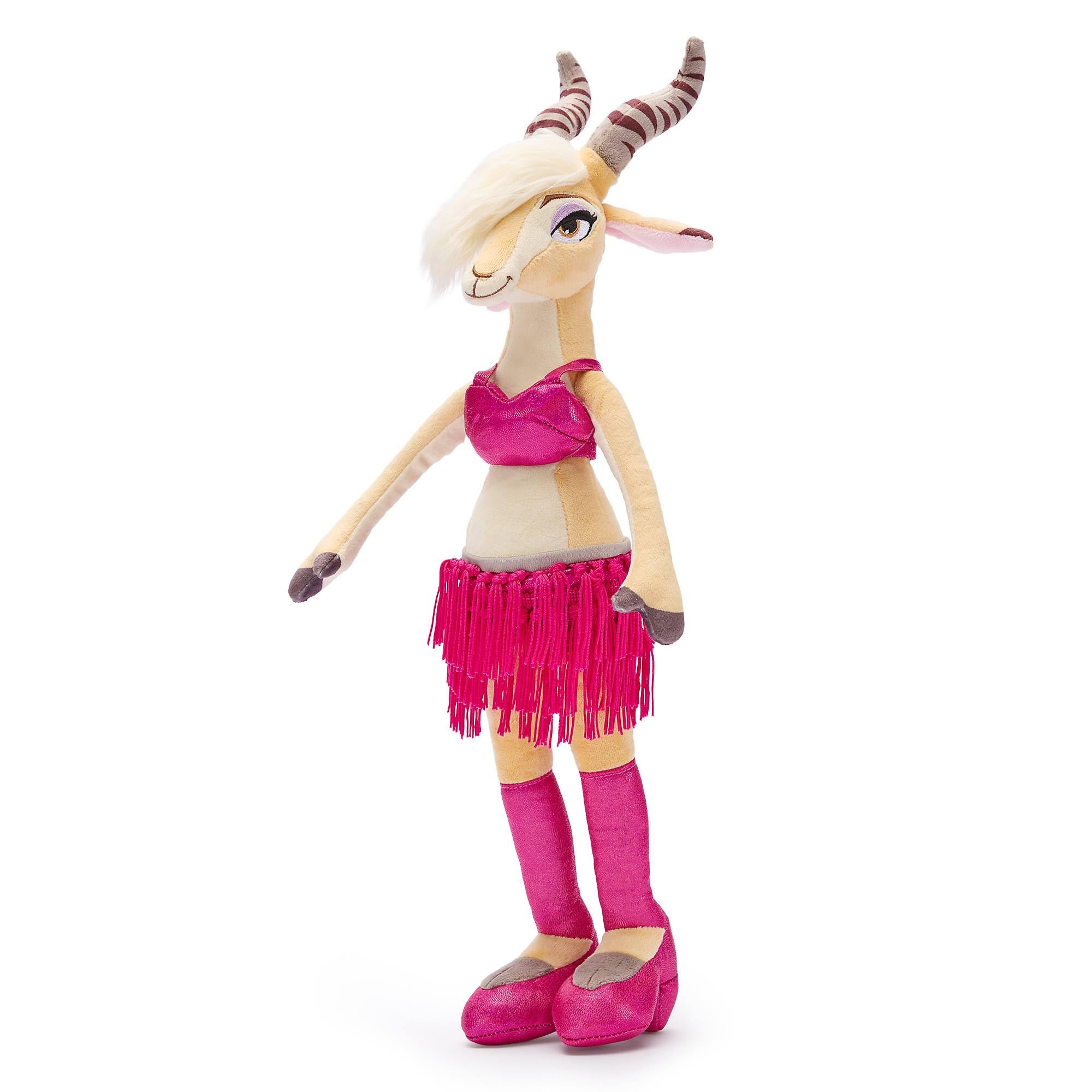 Peluche Gazelle Zootopie 20 cm - Tenue Rose Franges – Image 2