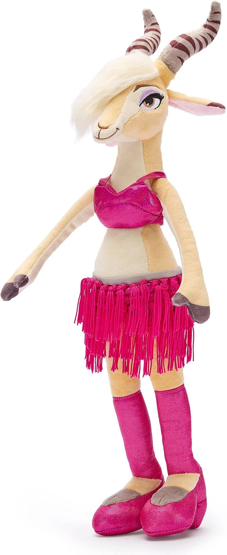 Peluche Gazelle Zootopie 20 cm - Tenue Rose Franges – Image 2