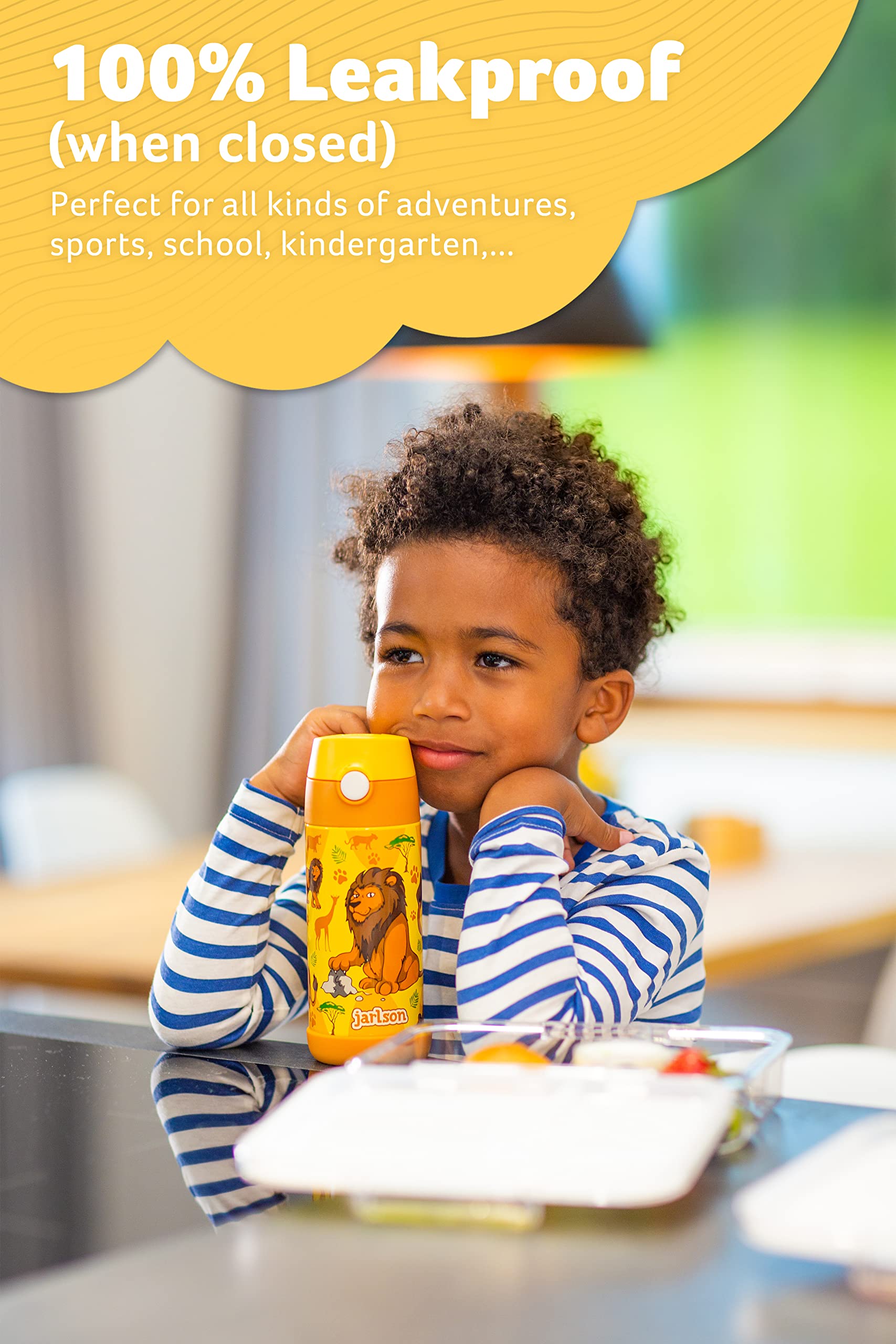 Gourde Isotherme Zootopie Lion 350ml - Bouteille Enfant avec Paille – Image 5