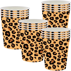 Lot de 16 Gobelets en Papier Zootopie - Décor Jungle Léopard