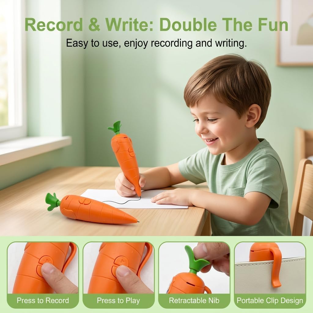 Lot de 2 Stylos Carotte Enregistreur Vocal Zootopie - Apprentissage Créatif – Image 4