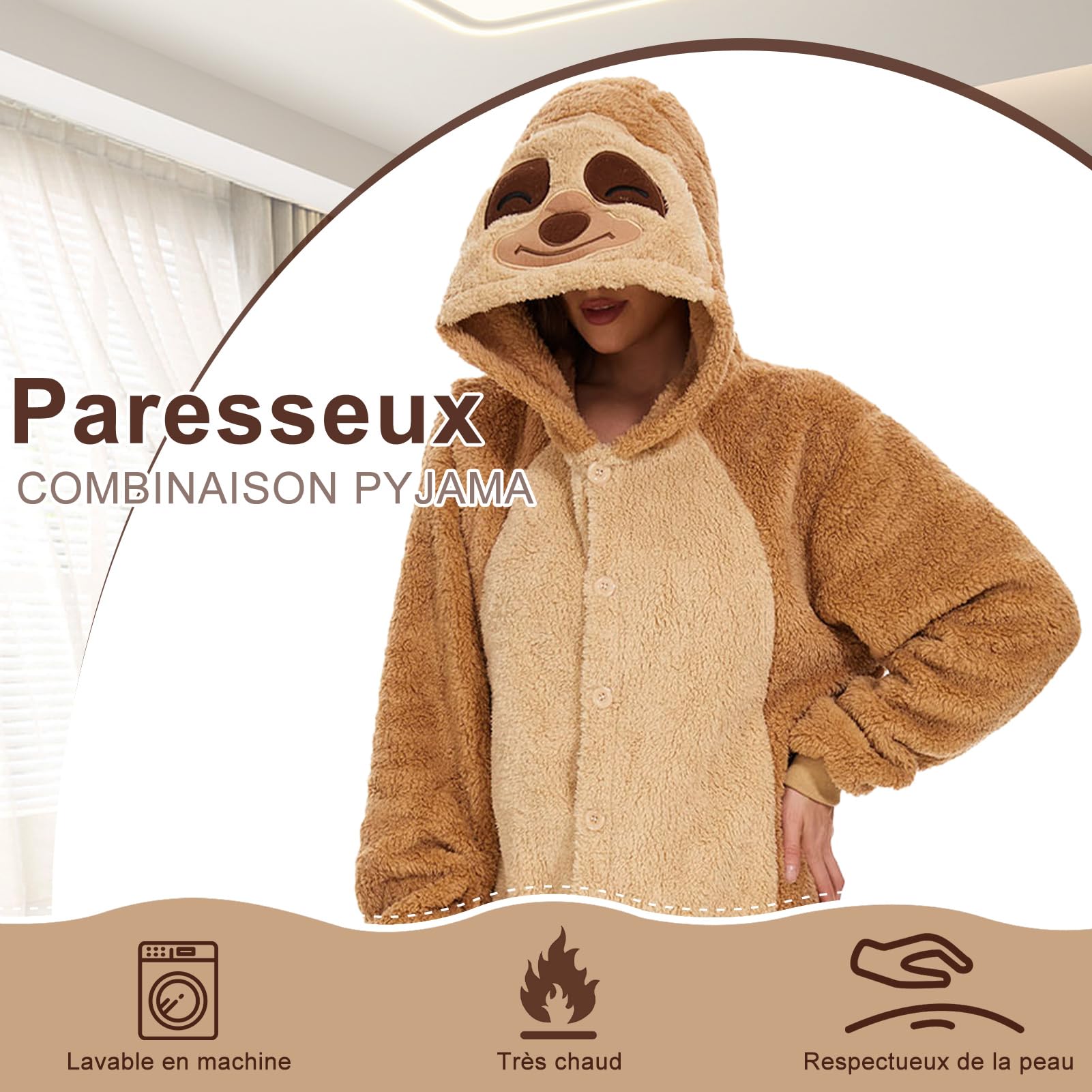 Pyjama Cosplay Zootopie Nick Wilde Adulte Chaud et Doux – Image 4