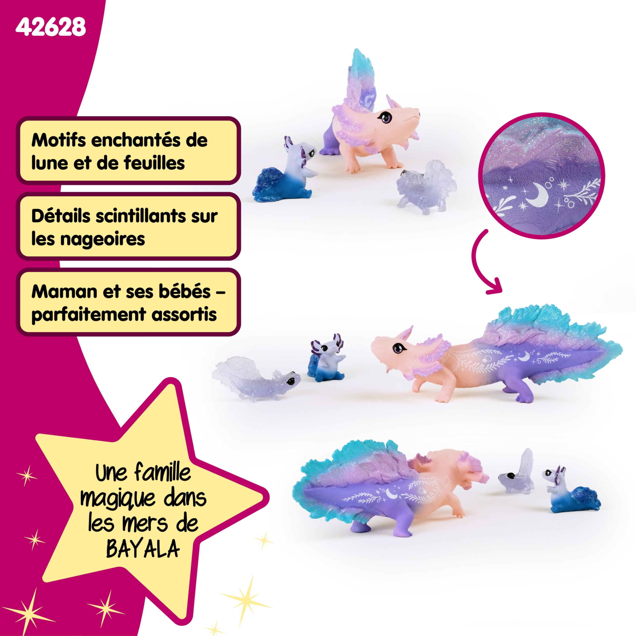 Figurine Axolotl Maman et Bébés Schleich Bayala - Set 3 Pièces – Image 3