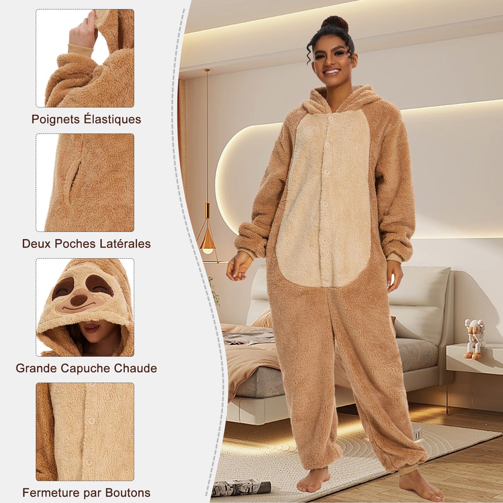 Pyjama Cosplay Zootopie Nick Wilde Adulte Chaud et Doux – Image 5