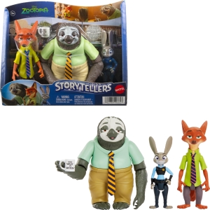 Figurines Zootopie Judy Hopps, Nick Wilde et Flash - Pack In and Out