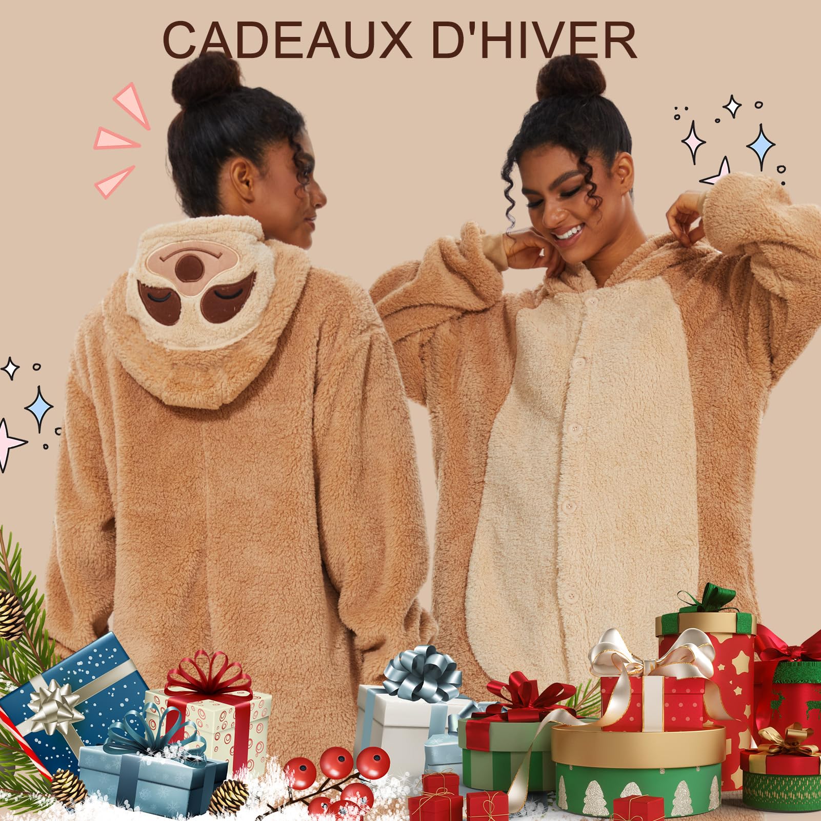 Pyjama Cosplay Zootopie Nick Wilde Adulte Chaud et Doux – Image 2