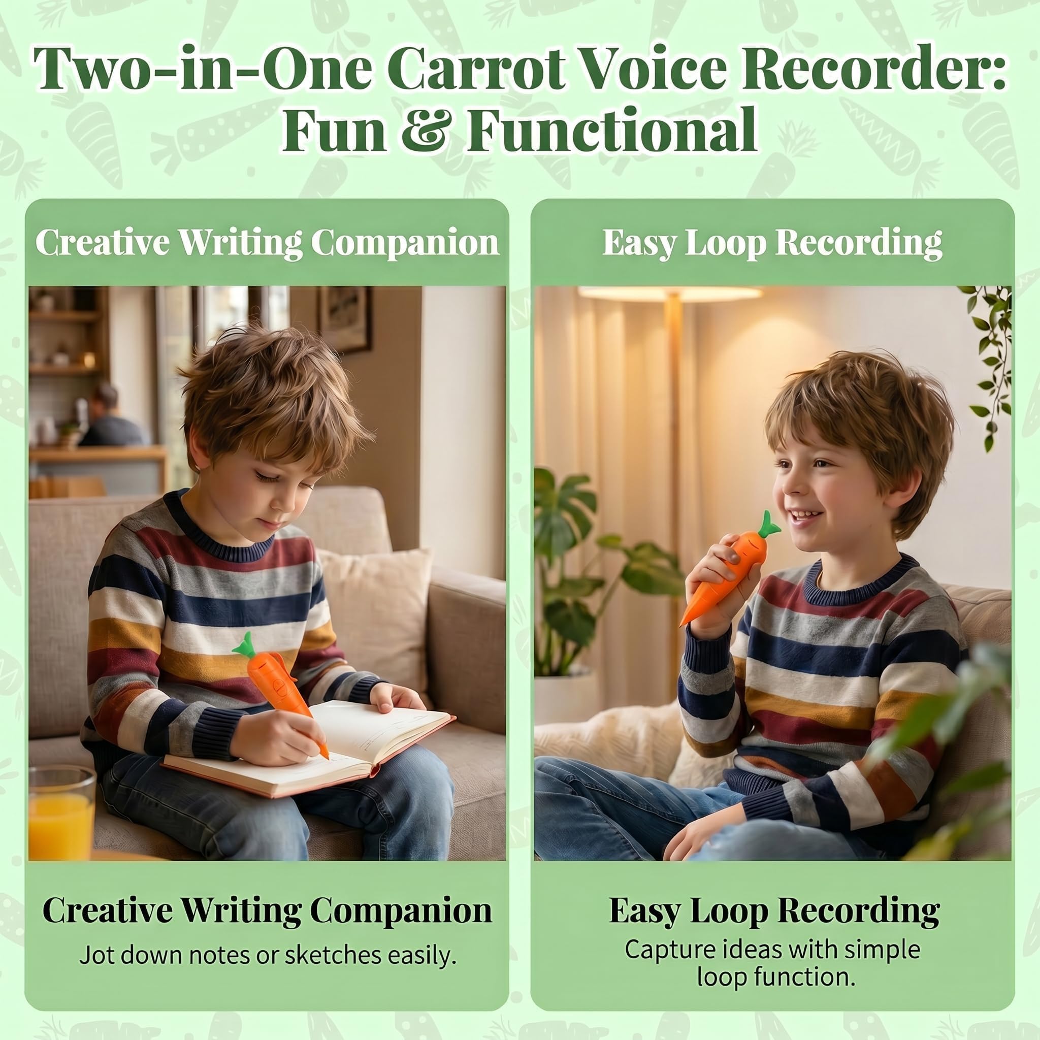 Lot de 2 Stylos Carotte Enregistreur Vocal Zootopie - Apprentissage Créatif – Image 3