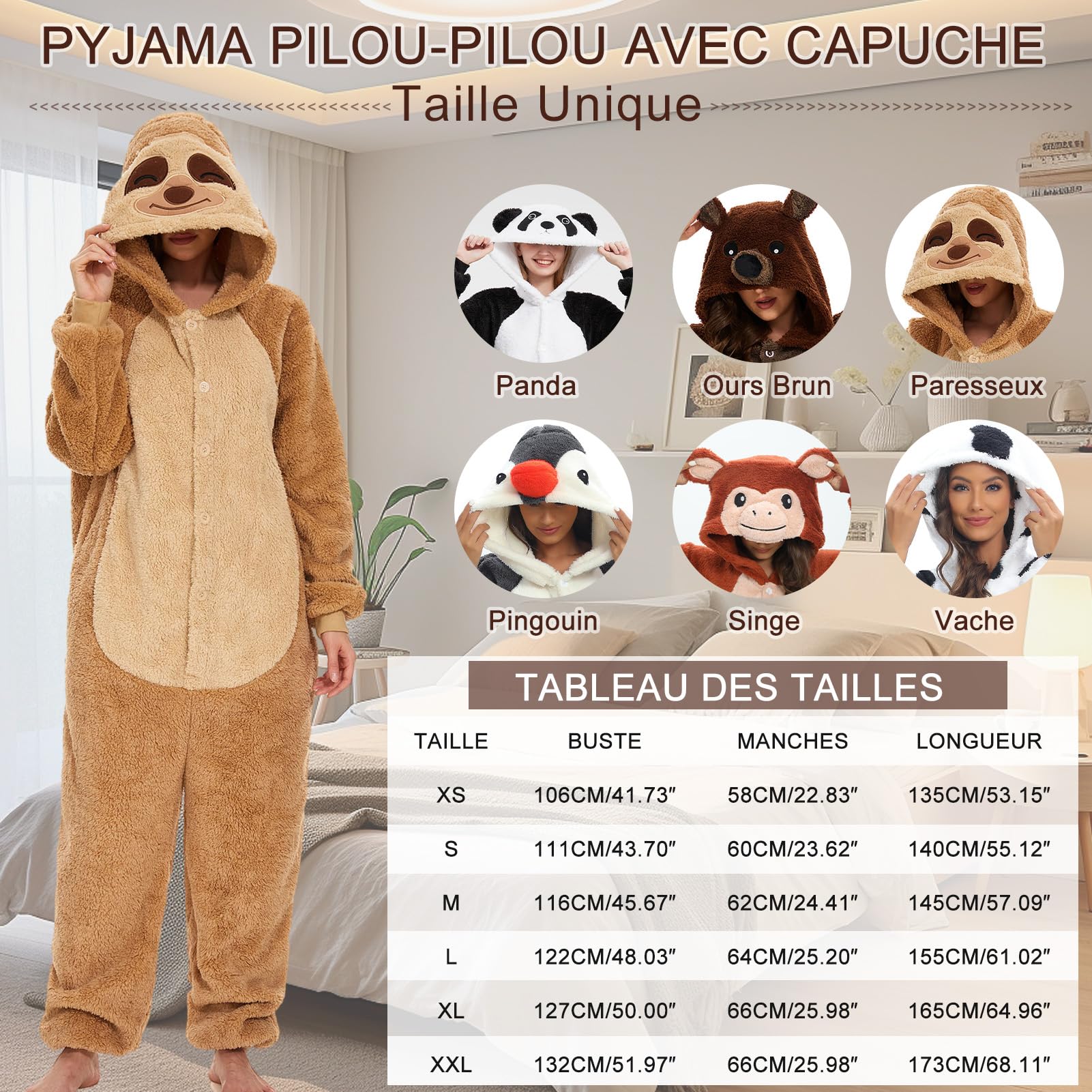 Pyjama Cosplay Zootopie Nick Wilde Adulte Chaud et Doux – Image 6