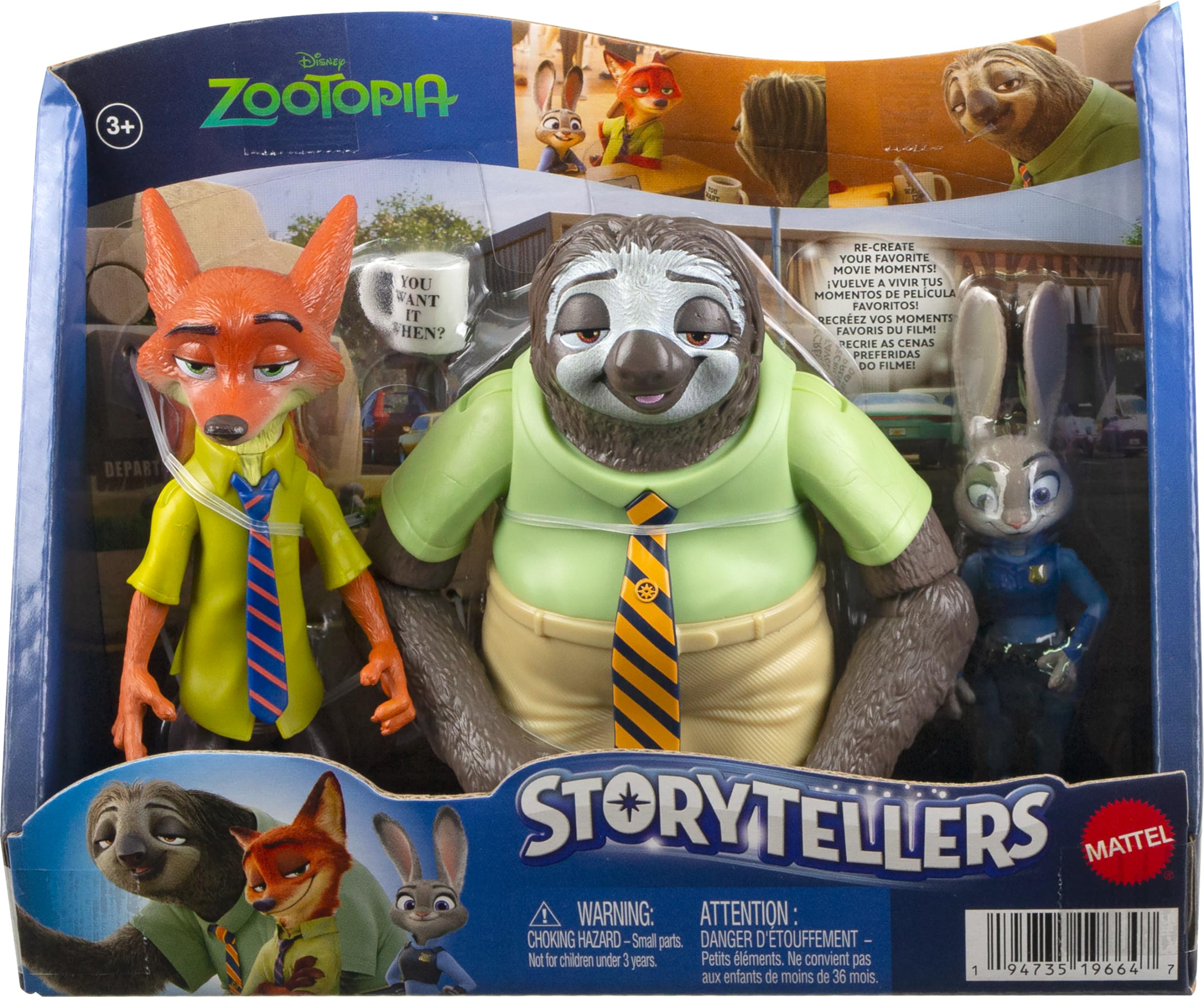 Figurines Zootopie Judy Hopps, Nick Wilde et Flash - Pack In and Out – Image 6