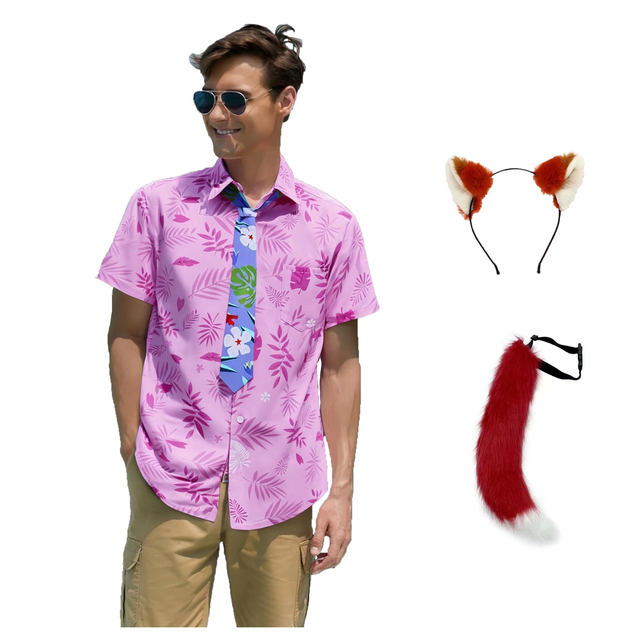 Déguisement Nick Wilde Zootopie Homme - Chemise Cravate Oreilles Queue
