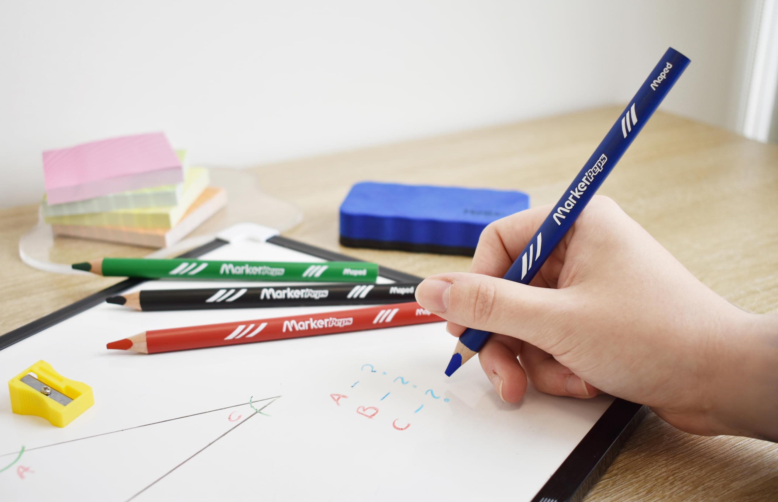 Crayons Ardoise Zootopie Maped Marker'peps Wood 4 Couleurs + Taille-crayons – Image 2