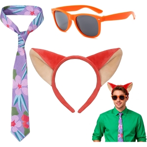 Déguisement Renard Zootopie Adulte - Oreilles, Cravate et Lunettes