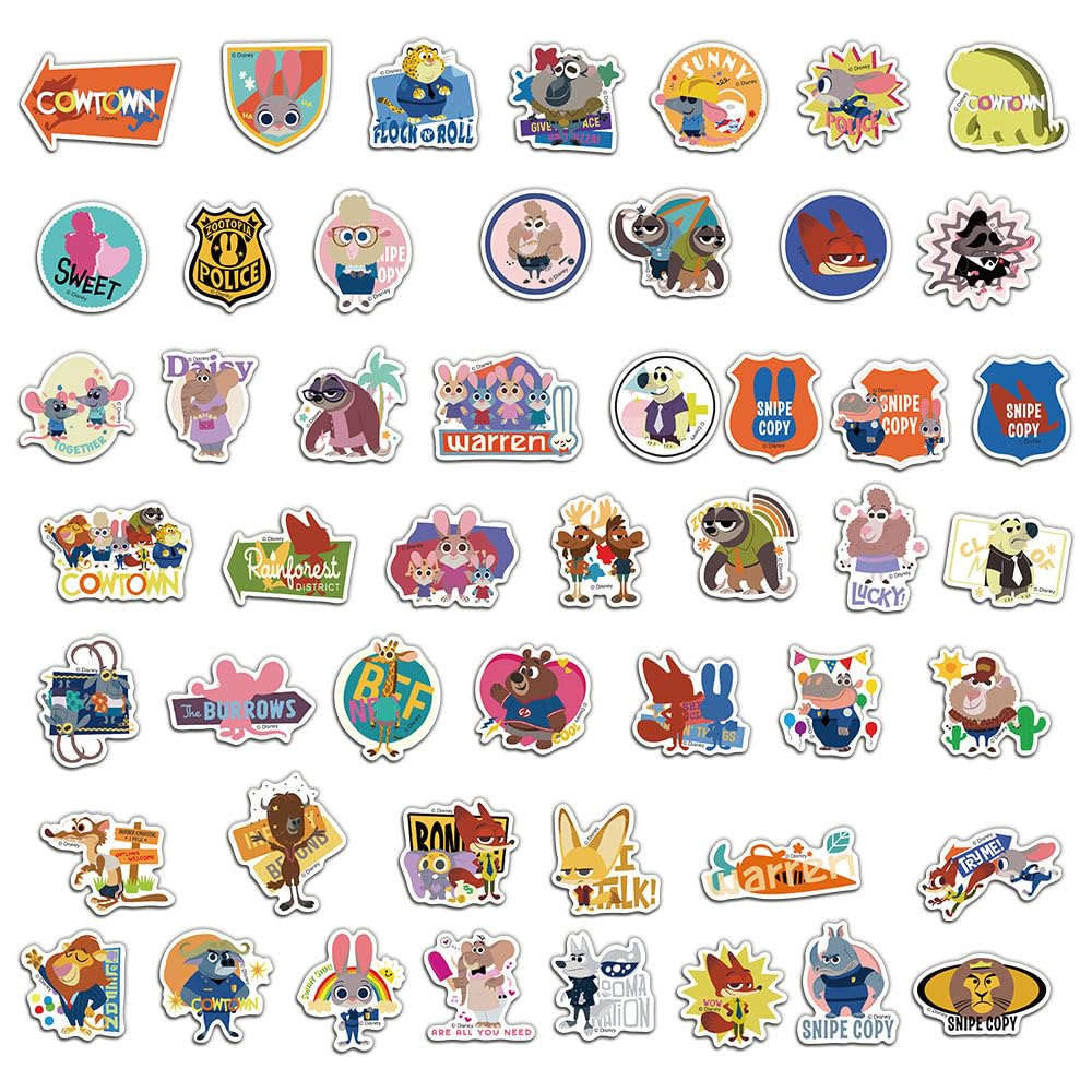 Lot de 50 autocollants Zootopie Judy Hopps - Vinyle imperméable – Image 5