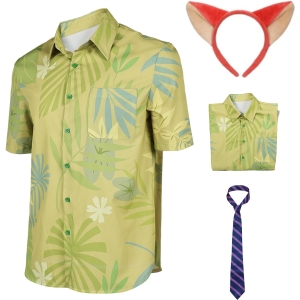 Déguisement Nick Wilde Zootopie - T-shirt Hawaïen, Bandeau Oreilles Renard et Cravate