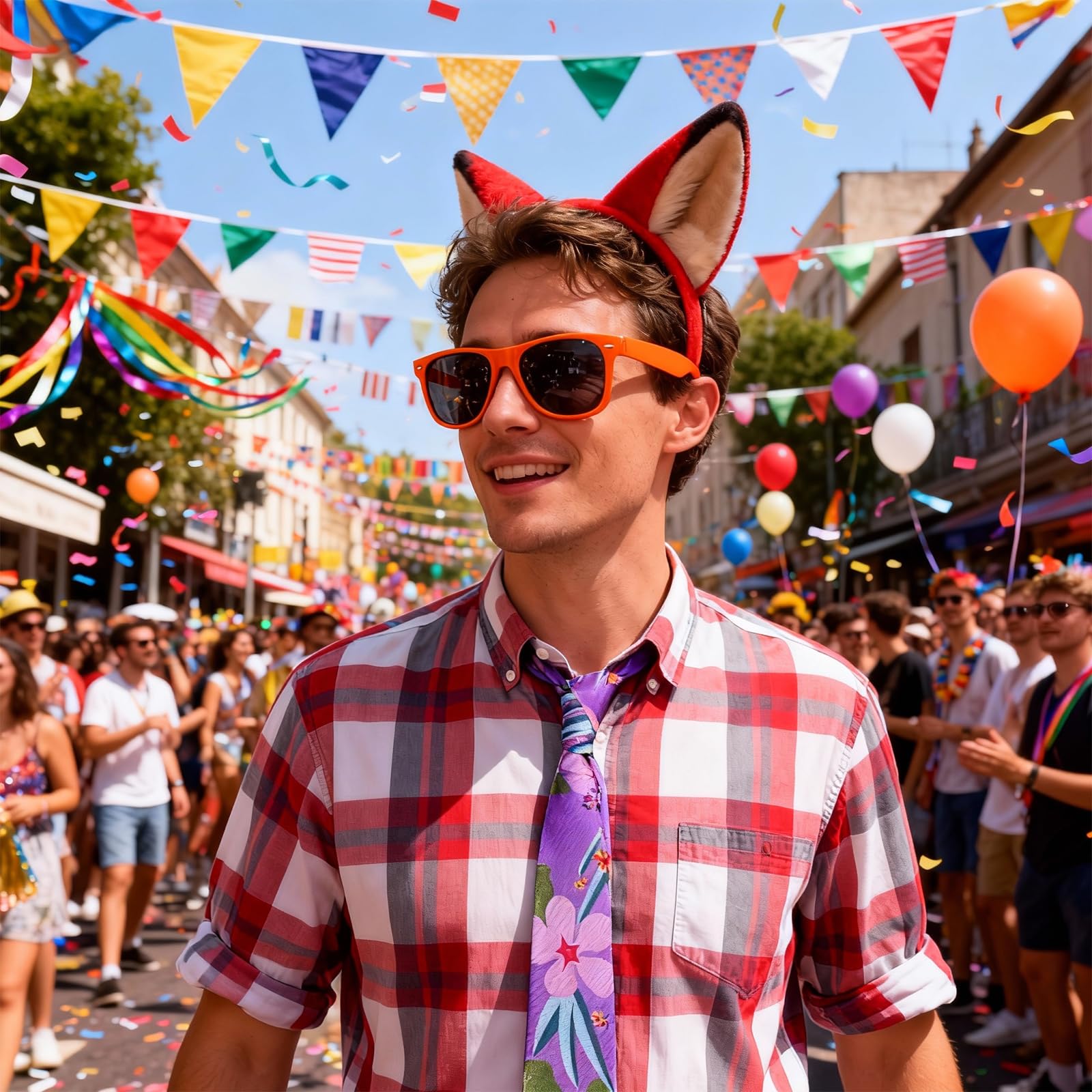 Déguisement Renard Zootopie Adulte - Oreilles, Cravate et Lunettes – Image 6
