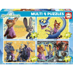 Puzzle Zootopie 4 Puzzles Progressifs 50-150 Pièces - Educa