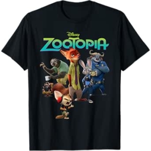 T-shirt Zootopie Personnages et Logo Homme